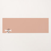 Modern Blush Pink Monogram Script Yogamatte (Rückseite (Horizontal))