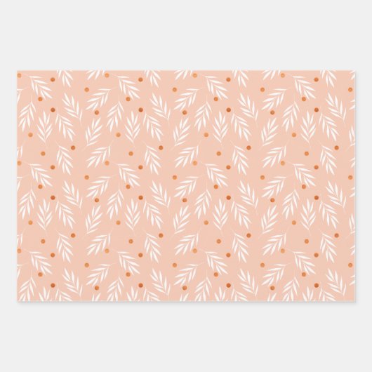 Modern Blush Pink Mustard Gelb Geometrie Muster Geschenkpapier Set (Vorderseite)