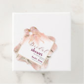 Modern blush pink pampas grass bridal bunch geschenkanhänger (Beispiel)