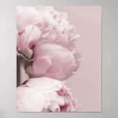 Modern Blush Pink Peony Foto Print Poster (Vorne)