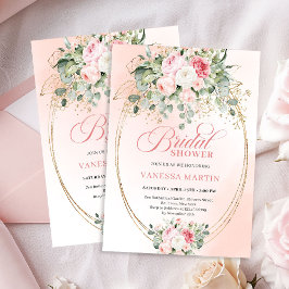 Modern Blush Pink Rose Gold Bridal Shower Card Einladung