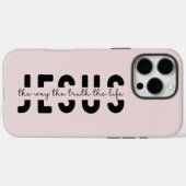 Modern Blush Pink Scripture iPhone Case-Mate iPhone Hülle (Rückseite (Horizontal))