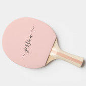 Modern blush pink skriptname tischtennis schläger (Seitenansicht)