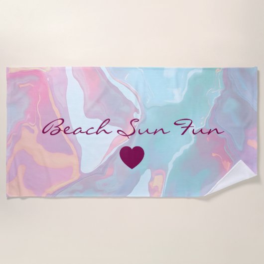 Modern Blush Pink Soft Mint Gold Luxury Collection Strandtuch (Vorderseite)