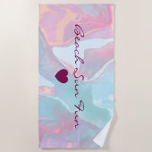 Modern Blush Pink Soft Mint Gold Luxury Collection Strandtuch (Vorderseite)