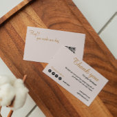 Modern Blush Pink Vielen Dank für Ihren Einkauf Visitenkarte