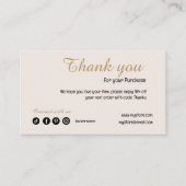 Modern Blush Pink Vielen Dank für Ihren Einkauf Visitenkarte (Vorderseite)