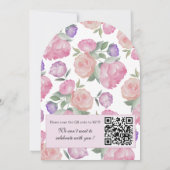 Modern Blush Pink Watercolor Floral Wedding  Einladung (Rückseite)
