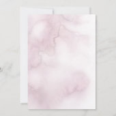 Modern Blush Pink Watercolor Splash Einladung (Rückseite)