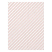 Modern blush pink white oblique stripes cute tischdecke (Vorderseite)