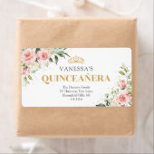 Modern Blush rosa Rosen Gold Tiara 15. Geburtstag (Insitu)