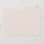 Modern blush rose gold calligraphy accommodation begleitkarte (Rückseite)