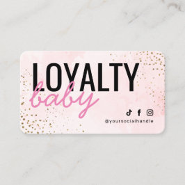 Modern Blush Rose Gold Loyalty Card Visitenkarte