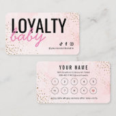 Modern Blush Rose Gold Loyalty Card Visitenkarte (Vorne/Hinten)