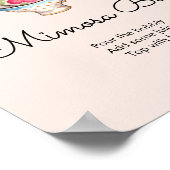 Modern Blush Tee Party Brautparty Mimosa Bar Poster (Ecke)