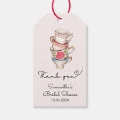 Modern Blush Tee Party Brautparty Vielen Dank Geschenkanhänger (Vorderseite)