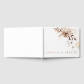Modern Bohemian Beige Floral Wedding Gästebuch (Voll)