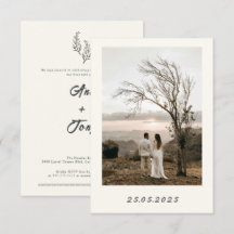 Modern Bohemian Desert Romance| Wedding Invitation