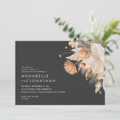 Modern bohemian terracotta pampas grass wedding (Stehend Vorderseite)