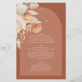 Modern bohemian terracotta pampas grass wedding (Rückseite)