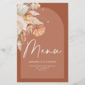 Modern bohemian terracotta pampas grass wedding (Vorderseite)
