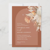 Modern bohemian terracotta pampas grass wedding (Vorderseite)