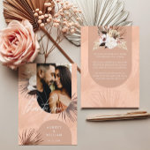 Modern Bohemisch Chic Boho Watercolor Florals Foto Dankeskarte