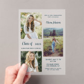 Modern Boho 3 Photo Graduation Acryleinladungen (Insitu (Handheld))