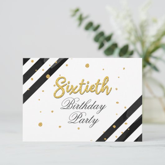 Modern Boho 60. Geburtstag Einladung (Stehend Vorderseite)