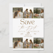 Modern Boho 7 Foto Wedding Save the Dates Date (Vorderseite)