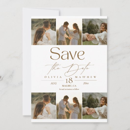 Modern Boho 7 Foto Wedding Save the Dates Save The Date (Vorderseite)