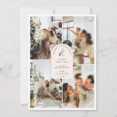 Modern Boho 8 Foto Weihnachten Neues Jahr Einladung (Vorderseite)