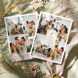 Modern Boho 8 Foto Weihnachten Neues Jahr Einladung