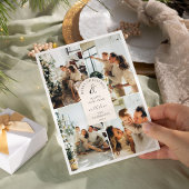 Modern Boho 8 Foto Weihnachten Neues Jahr Einladung