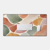 Modern Boho Abstract Earth Tones Schreibtischunterlage (Tastatur & Maus)