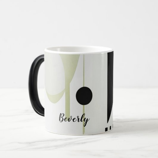 Modern Boho Abstract Sage Verwandlungstasse (Vorderseite Links)