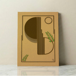 Modern Boho Abstract Wall Art - 3D Textured Leinwanddruck