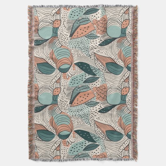 Modern Boho Abstrakt Decke (Vorderseite Vertikal)