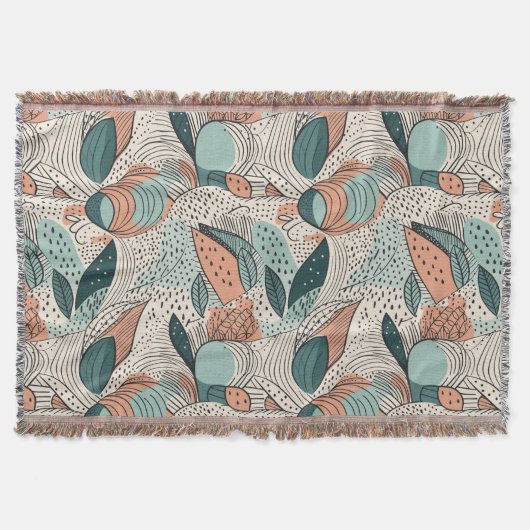 Modern Boho Abstrakt Decke (Vorderseite)