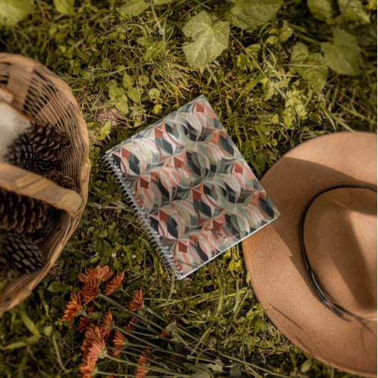 Modern Boho Abstrakt | Monogram Notebook Journal Notizblock