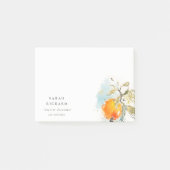 Modern Boho Abstrakt Sketchy Orange Garden Post-it Klebezettel (Vorderseite)