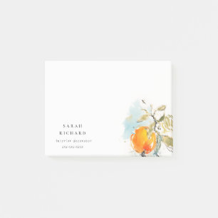 Modern Boho Abstrakt Sketchy Orange Garden Post-it Klebezettel