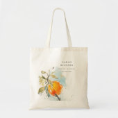 Modern Boho Abstrakt Sketchy Orange Garden Tragetasche (Vorne)