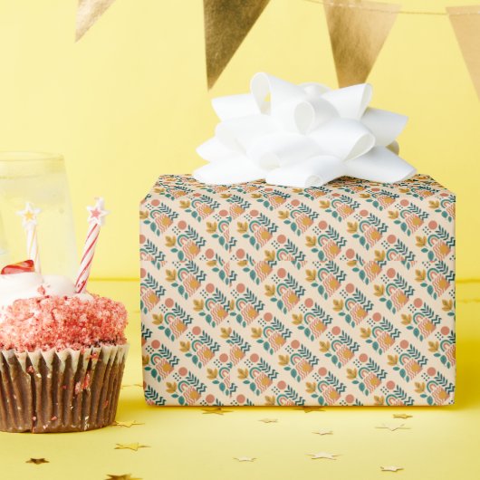 Modern Boho Abstrakte Natur Geschenkpapier (Geburtstagsparty)