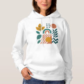 Modern Boho Abstrakte Natur Hoodie (Vorderseite)