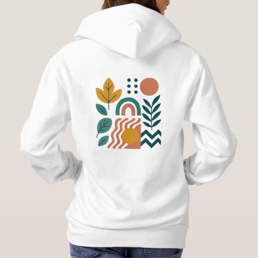 Modern Boho Abstrakte Natur Hoodie (Rückseite)