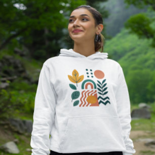 Modern Boho Abstrakte Natur Hoodie