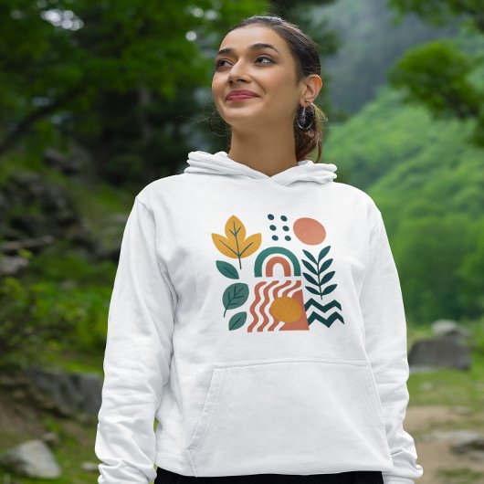 Modern Boho Abstrakte Natur Hoodie