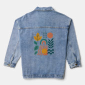 Modern Boho Abstrakte Natur Jeansjacke (Rückseite)