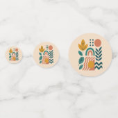 Modern Boho Abstrakte Natur Konfetti (Vorderseiten)